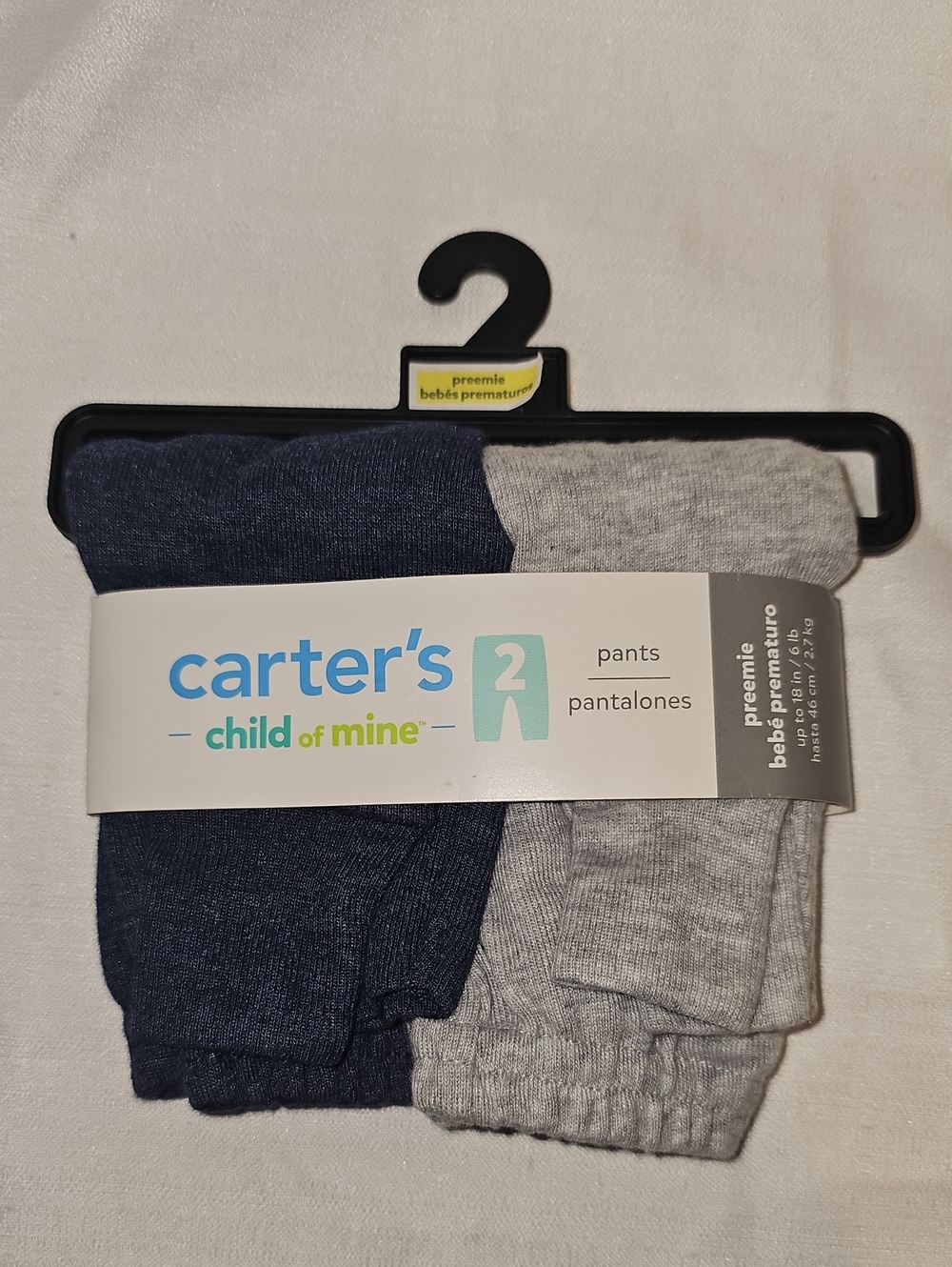 Carter's Child of Mine Baby Pants, 2-Pack, Size Preemie New